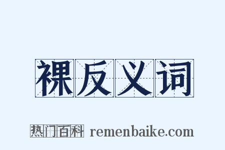 裸反义词是什么意思的图片